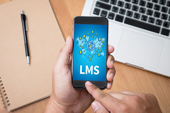 Off-the-shelf LMS software on a mobile phone